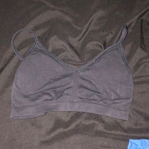 Women’s black bralette with pads